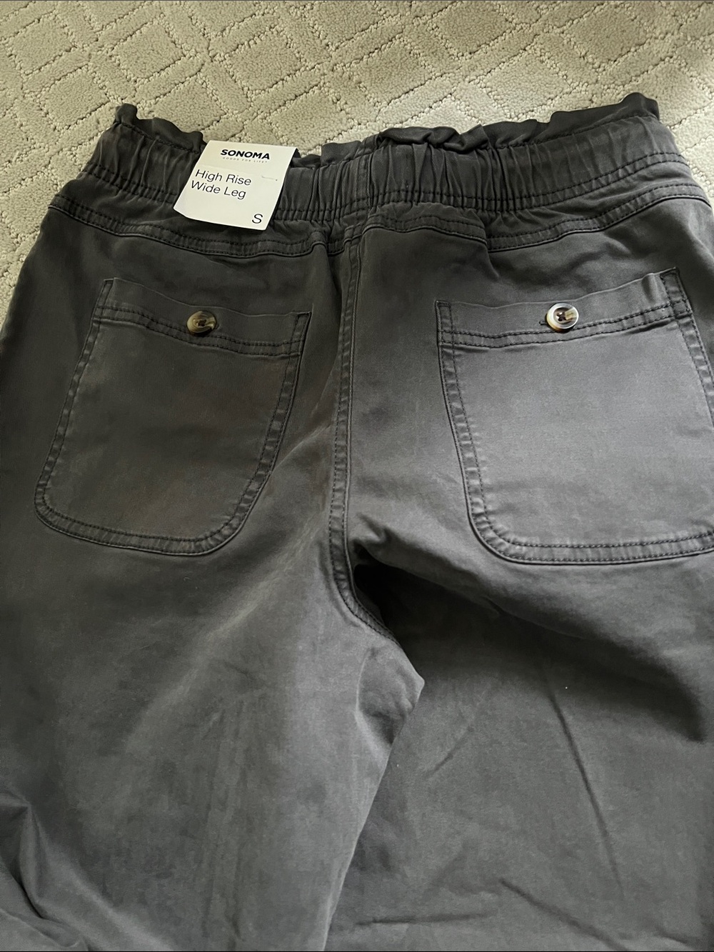 Sonoma women’s high rise wide leg kahki pant - Picture 6 of 6